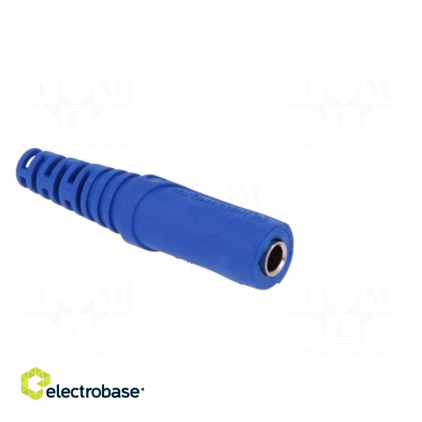 Socket | 4mm banana | 32A | 70VDC | blue | nickel plated | on cable image 8