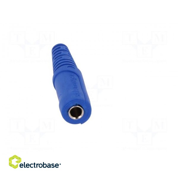Socket | 4mm banana | 32A | 70VDC | blue | nickel plated | on cable image 9