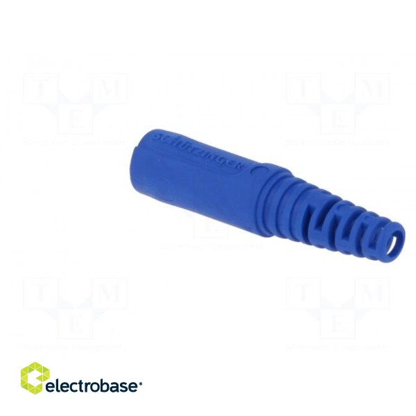 Socket | 4mm banana | 32A | 70VDC | blue | nickel plated | on cable фото 4
