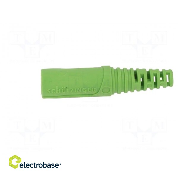 Socket | 4mm banana | 32A | 70VDC | green | nickel plated | on cable фото 3