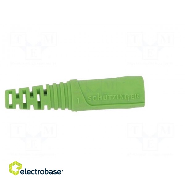 Socket | 4mm banana | 32A | 70VDC | green | nickel plated | on cable фото 7