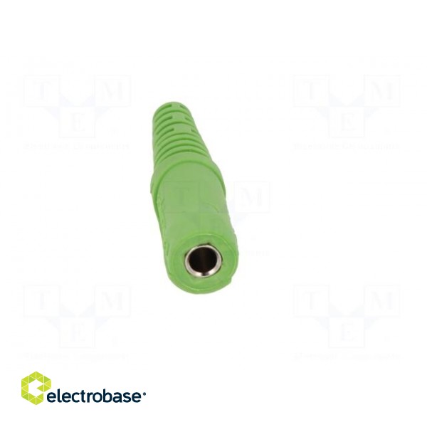 Socket | 4mm banana | 32A | 70VDC | green | nickel plated | on cable image 9