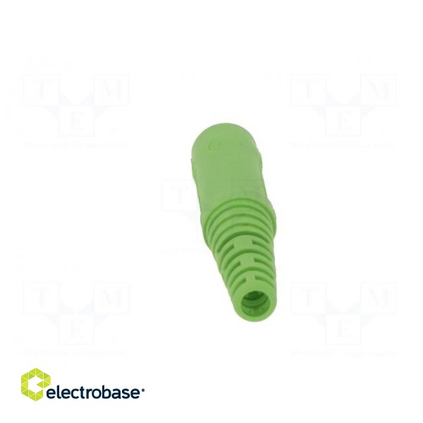 Socket | 4mm banana | 32A | 70VDC | green | nickel plated | on cable фото 5