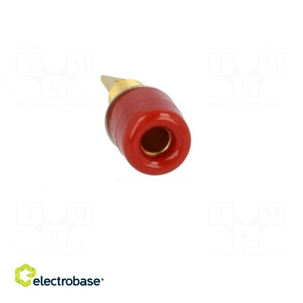 Socket | 4mm banana | 32A | 33VAC | 70VDC | red | gold-plated | -25÷80°C image 9