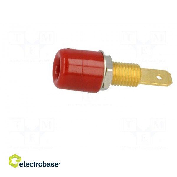 Socket | 4mm banana | 32A | 33VAC | 70VDC | red | gold-plated | -25÷80°C image 3