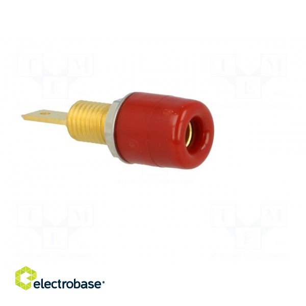 Socket | 4mm banana | 32A | 33VAC | 70VDC | red | gold-plated | -25÷80°C image 8