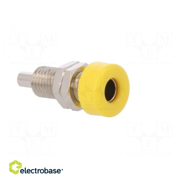 Socket | 4mm banana | 32A | 33VAC | 70VDC | yellow | nickel plated | 10mΩ image 8