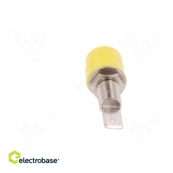 Socket | 4mm banana | 32A | 33VAC | 70VDC | yellow | nickel plated | 5mΩ image 5