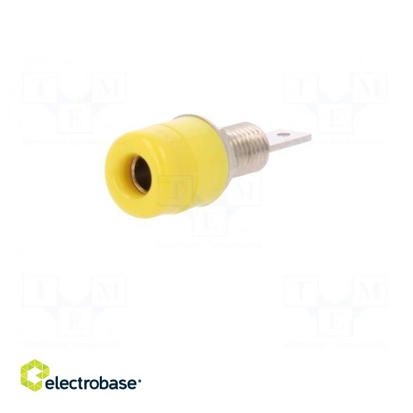 Socket | 4mm banana | 32A | 33VAC | 70VDC | yellow | nickel plated | 5mΩ image 2
