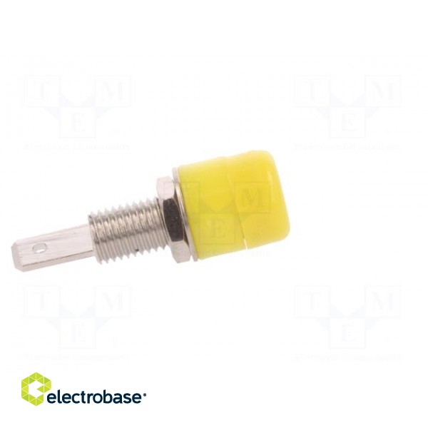 Socket | 4mm banana | 32A | 33VAC | 70VDC | yellow | nickel plated | 5mΩ image 7