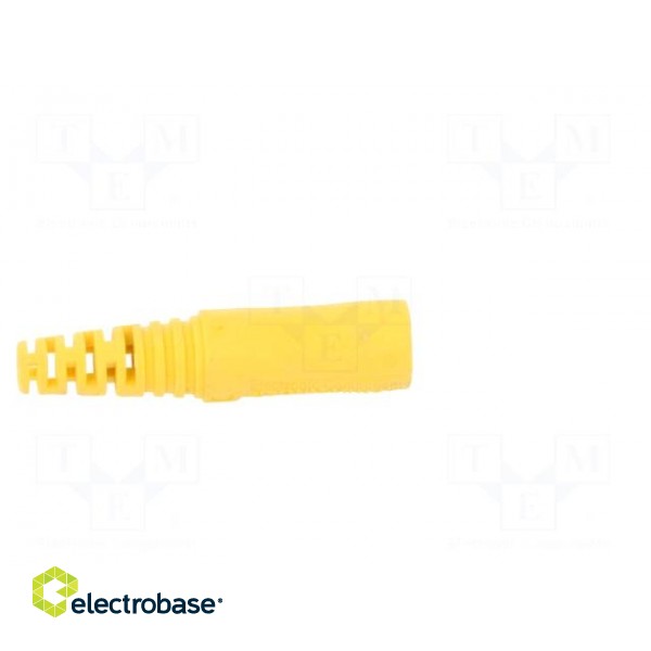 Socket | 4mm banana | 32A | 70VDC | yellow | nickel plated | on cable фото 7