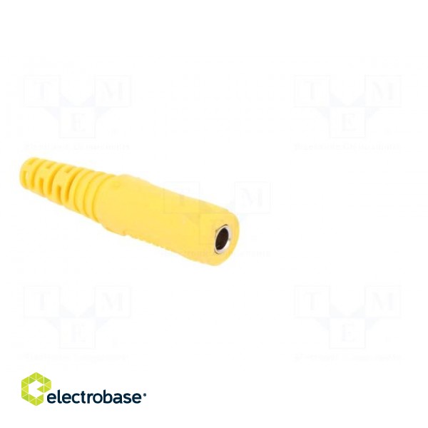 Socket | 4mm banana | 32A | 70VDC | yellow | nickel plated | on cable image 8