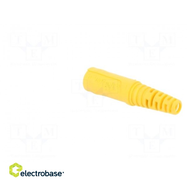 Socket | 4mm banana | 32A | 70VDC | yellow | nickel plated | on cable image 4