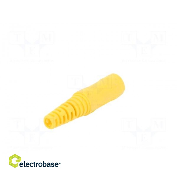 Socket | 4mm banana | 32A | 70VDC | yellow | nickel plated | on cable фото 6
