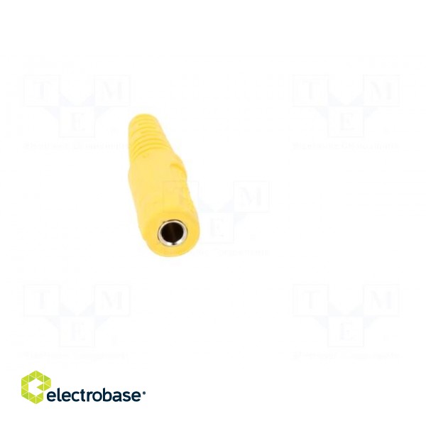 Socket | 4mm banana | 32A | 70VDC | yellow | nickel plated | on cable фото 9