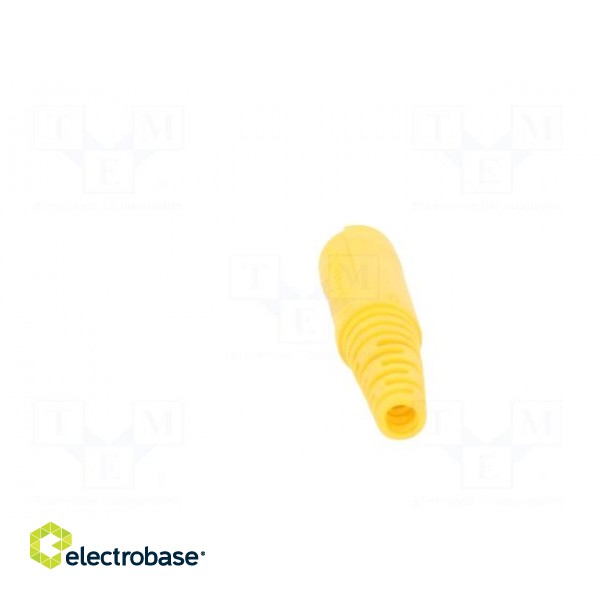 Socket | 4mm banana | 32A | 70VDC | yellow | nickel plated | on cable image 5