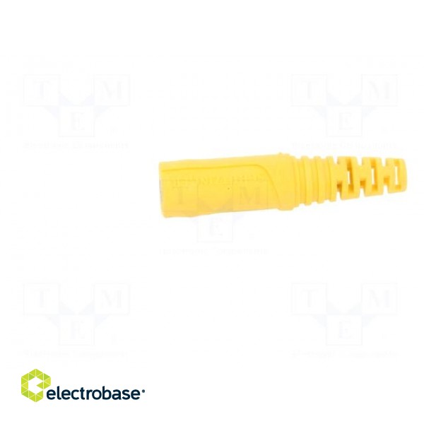 Socket | 4mm banana | 32A | 70VDC | yellow | nickel plated | on cable image 3