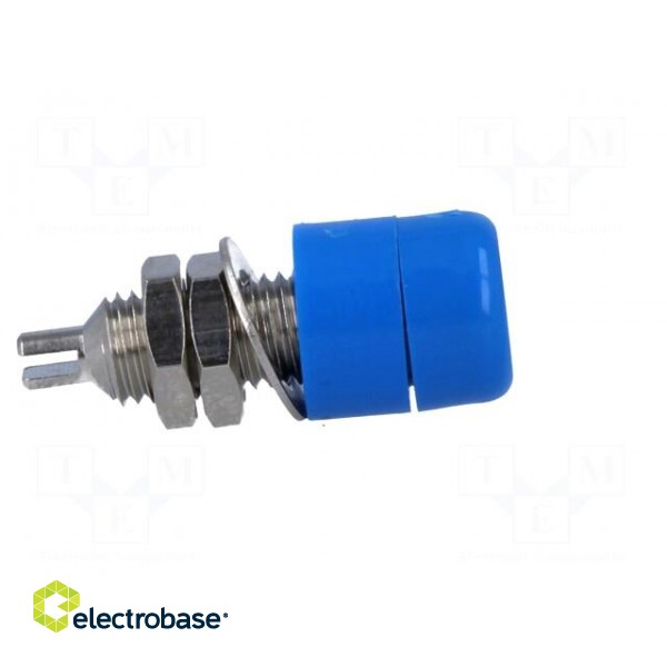 Socket | 4mm banana | 32A | 60VDC | blue | nickel plated | insulated image 7