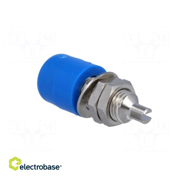 Socket | 4mm banana | 32A | 60VDC | blue | nickel plated | insulated image 4