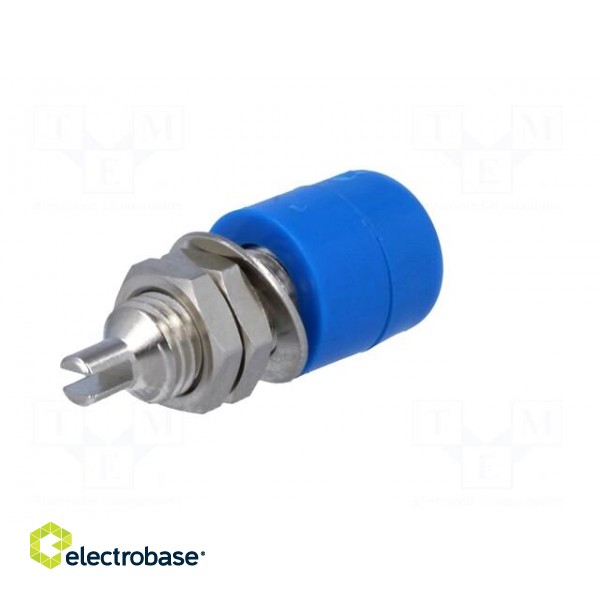 Socket | 4mm banana | 32A | 60VDC | blue | nickel plated | insulated image 6