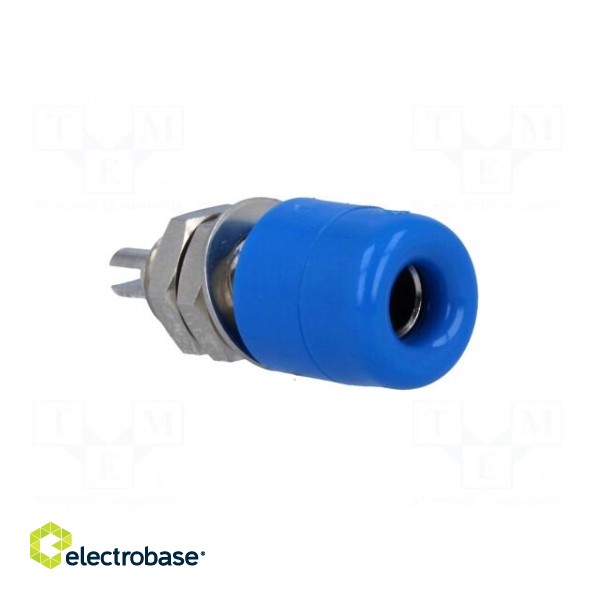 Socket | 4mm banana | 32A | 60VDC | blue | nickel plated | insulated image 8