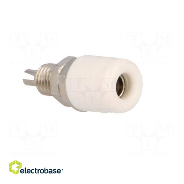 Socket | 4mm banana | 32A | 60VDC | white | nickel plated | insulated image 8