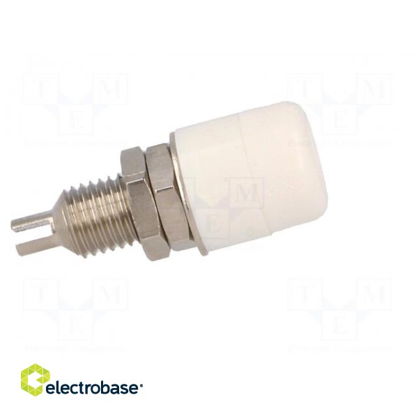 Socket | 4mm banana | 32A | 60VDC | white | nickel plated | insulated image 7