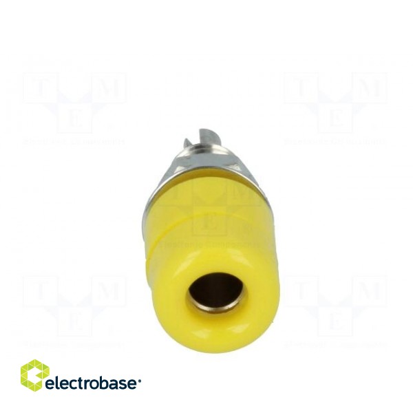 Socket | 4mm banana | 32A | 60VDC | yellow | nickel plated | insulated image 9