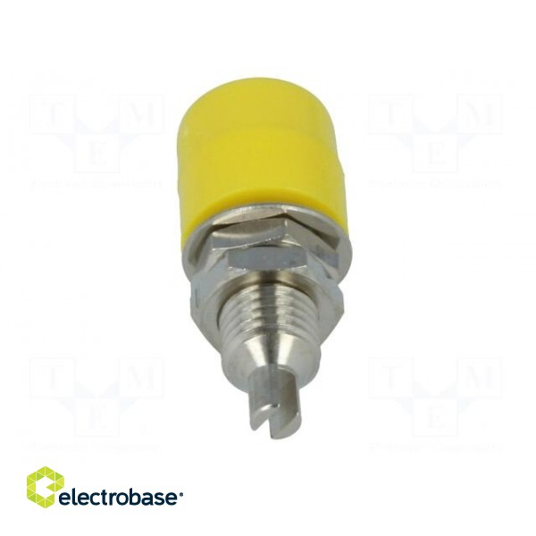 Socket | 4mm banana | 32A | 60VDC | yellow | nickel plated | insulated image 5