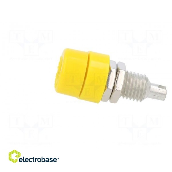 Socket | 4mm banana | 32A | 60VDC | yellow | screw | Overall len: 23.5mm image 3
