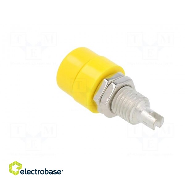 Socket | 4mm banana | 32A | 60VDC | yellow | screw | Overall len: 23.5mm image 4