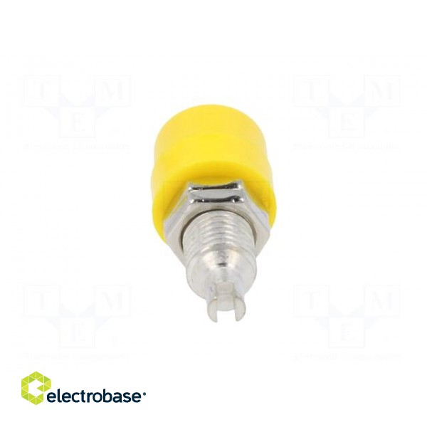 Socket | 4mm banana | 32A | 60VDC | yellow | screw | Overall len: 23.5mm image 5
