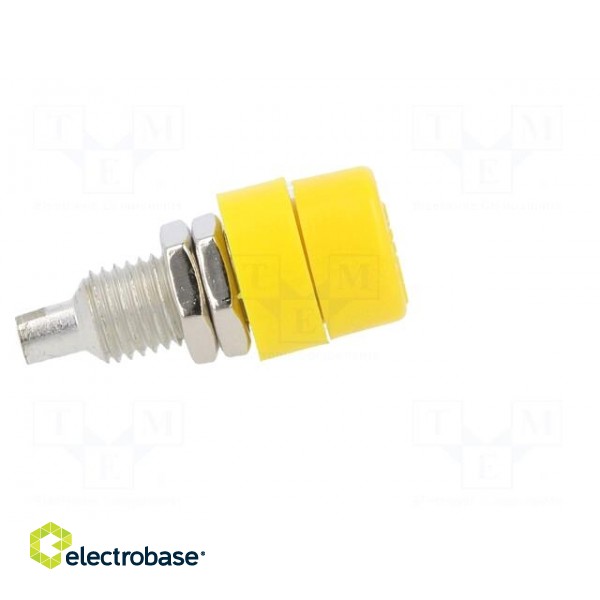 Socket | 4mm banana | 32A | 60VDC | yellow | screw | Overall len: 23.5mm image 7