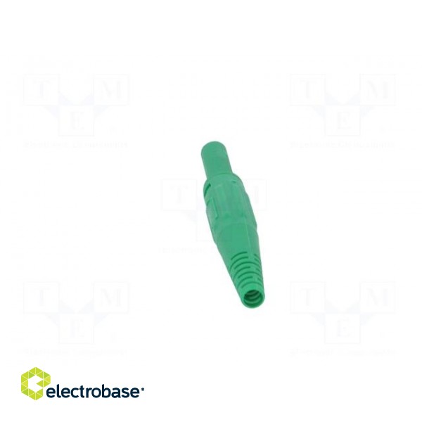 Socket | 4mm banana | 32A | green | on cable | insulated | 2.5mm2 paveikslėlis 5
