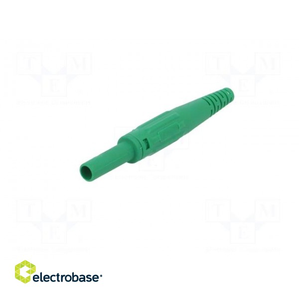 Socket | 4mm banana | 32A | green | on cable | insulated | 2.5mm2 image 2