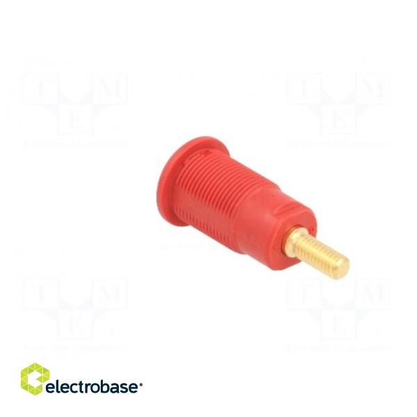 Socket | 4mm banana | 32A | red | gold-plated | Overall len: 33mm image 4