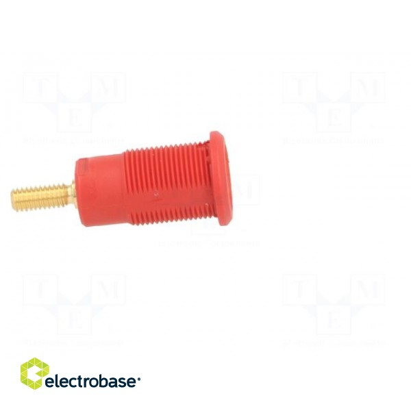 Socket | 4mm banana | 32A | red | gold-plated | Overall len: 33mm image 7