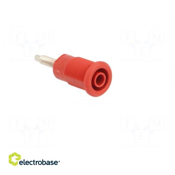 Socket | 4mm banana | 32A | red | nickel plated | Overall len: 38.5mm image 8