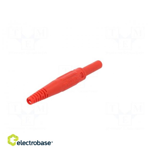 Socket | 4mm banana | 32A | red | on cable | insulated | 2.5mm2 image 6