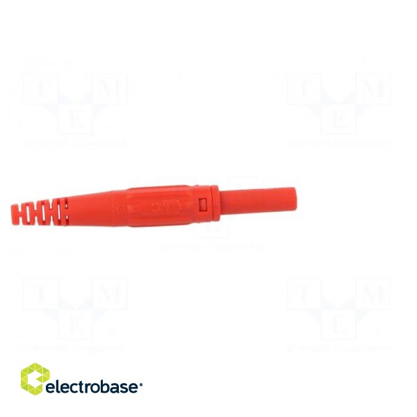Socket | 4mm banana | 32A | red | on cable | insulated | 2.5mm2 image 7