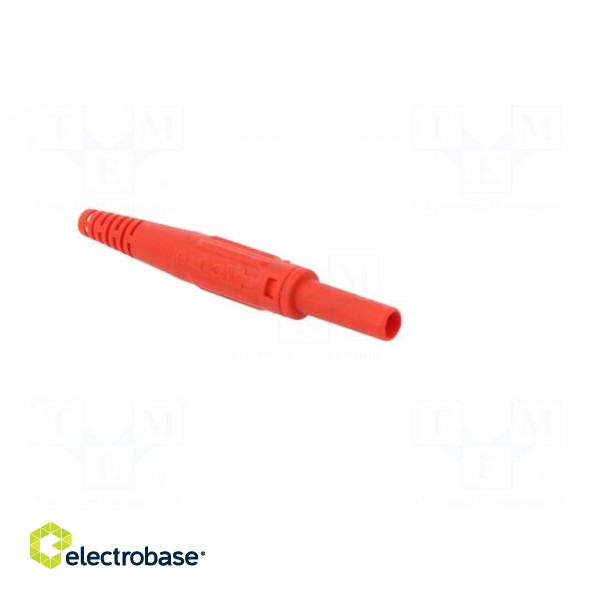 Socket | 4mm banana | 32A | red | on cable | insulated | 2.5mm2 image 8
