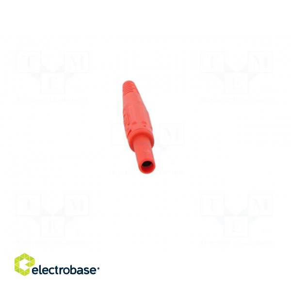 Socket | 4mm banana | 32A | red | on cable | insulated | 2.5mm2 image 9