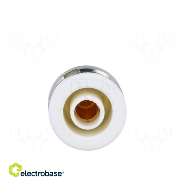 Socket | 4mm banana | 32A | white | gold-plated | screw,on panel | 32mm image 9
