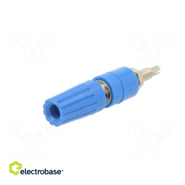Socket | 4mm banana | 35A | 30VAC | 60VDC | blue | nickel plated image 2