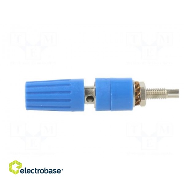 Socket | 4mm banana | 35A | 30VAC | 60VDC | blue | nickel plated image 3