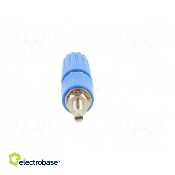 Socket | 4mm banana | 35A | 30VAC | 60VDC | blue | nickel plated image 5