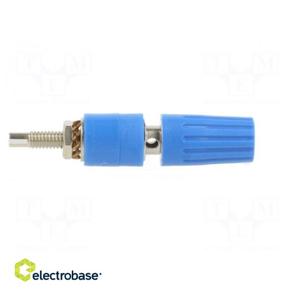 Socket | 4mm banana | 35A | 30VAC | 60VDC | blue | nickel plated image 7