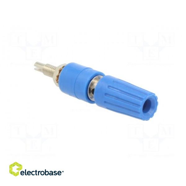 Socket | 4mm banana | 35A | 30VAC | 60VDC | blue | nickel plated image 8