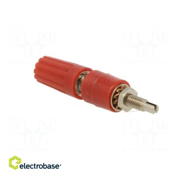 Socket | 4mm banana | 35A | 30VAC | 60VDC | red | nickel plated image 4