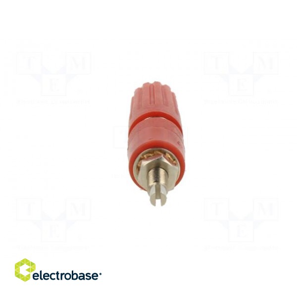 Socket | 4mm banana | 35A | 30VAC | 60VDC | red | nickel plated image 5